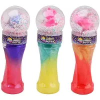 Unicorn Confetti Putty Yksisarvismassa tuutti konfeteilla ja yksisarvishahmolla