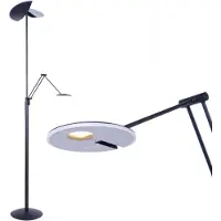 Highlight Led uplight lattiavalaisin Sapporo, himmennettävä, Musta, Olohuone/ruokailutila, Metalli, Moderni, lukulamppu