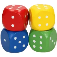 Playwood Wooden Dice Set Large 4pcs.