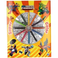 Boek Specials Nederland BV Super Color Coloring Book DC Super Friends with Pencils