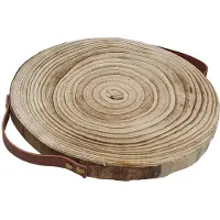 Playwood - Decoration Tree Disc Paulownia Wood with Leather Handles