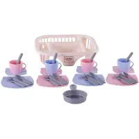 Cavallino Toys Cavallino Crockery with Dishwashing Rack Pink 30pcs.