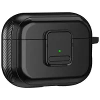 Mtp Products Apple AirPods Pro 2 Magneettinen lataus kuulokkeet TPU asia solki korvanappi kansi karabiini - musta