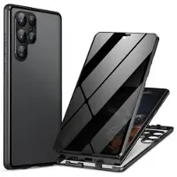 Mtp Products Samsung Galaxy S24 Ultra Magneettikotelo Panssarilasi - 9H sella - Yksityisyyssuoja - Musta