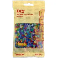 HAMA Beads Silityshelmet - Glittermix (054) 1000 kpl.