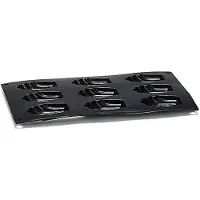 Patisse muotoinen madeleine 29 x 17 cm musta silikoni 9 lokeroa