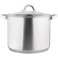 Altom 12,5 l korkea perinteinen kattila ruostumattomasta teräksestä lasikannella induktiokäyttöön