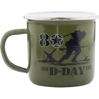 101 Inc Fostex Enamel Mug D-Day 80 Years 300ml (Color: Green)