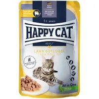 Happy Cat 48x85g Farm Poultry Pouch Meat in Sauce kissanruoka