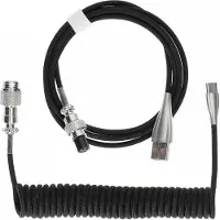 MaxCustom Coiled Cable USB-C - Musta