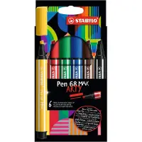Stabilo Tussit - Pen 68 Max Taiteilija - 6 kpl. - Monivärinen - - OneSize - Tussit