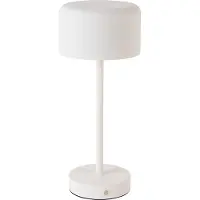 TRIO Leuchten Led pöytävalaisin Jeff, himmennettävä, Valkoinen/opaali, Olohuone/ruokailutila, Metalli, Moderni