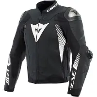 Dainese Super Speed 4 Nahkatakki Musta/Valkoinen Miehet, size 46