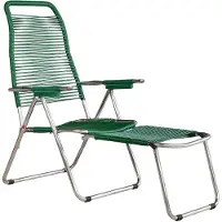 Fiam Spaghetti footrest green matt alumiini