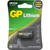 GP Lithium CR123A paristo