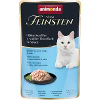 Animonda Vom Feinsten 18 x 50 g Adult in Sauce kanafilee + valkotonnikala kastikkeessa kissan märkäruoka