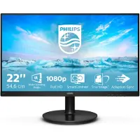 Philips V-line 221V8 - LED-näyttö - 22" (21,5" katseluun) - 1920 x 1080 Full HD (1080p) @ 75 Hz - VA - 200 cd/m² - 4000:1 - 4 ms - HDMI, VGA - must...