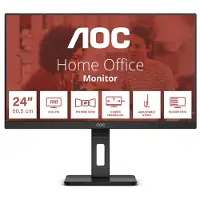 AOC E3 24E3QAF, 60,5 cm (23.8"), 1920 x 1080 pikseliä, Full HD, LCD, 4 ms, Musta