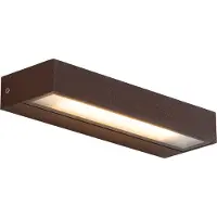 QAZQA Moderni seinävalaisin ruosteenruskea 22cm sis. LED IP65 - Hannah