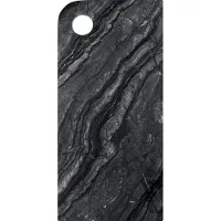 Mette Ditmer Marble tarjotin large 18x38 cm Black-grey