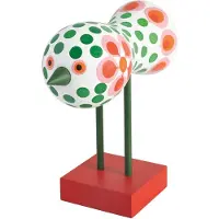 Design House Stockholm - Birds 1967 Puulintu Nro 6 16 cm Punainen/Vihreä