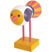 Design House Stockholm - Birds 1967 Puulintu Nro 1 16 cm Liila/Keltainen