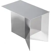 HAY Slit Oblong sivupöytä 27,5x49 cm Mirror polished steel