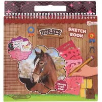 Toi-Toys Horses Sketch Book Oranssi