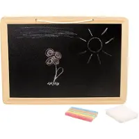 Small Foot - Wooden Chalkboard with Colored Crayon