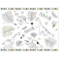 Folat - Coloring page Placemat Dino Roars 6 pcs.