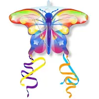 Kites Ready 2 Fly - Pop-up Mini Nylon Kite Butterfly Rainbow