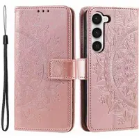 Mtp Products Samsung Galaxy S23 5G Mandala Series Lompakkokotelo - Ruusukulta