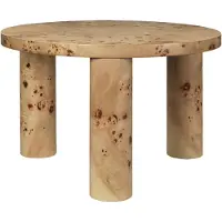 Ferm Living Post sohvapöytä pieni Ø65 cm Burl veneer