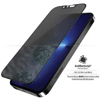 PanzerGlass iPhone 13 Pro Max Case Friendly antibakteerinen Privacy näytön suojalasi, musta