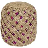 Fijalo Jalkatuki Home ESPRIT Ruskea Monivärinen Juutti 40 x 40 x 45 cm