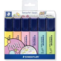 Staedtler 364 C, 6 kpl, Lime, Minttu, Persikka, Vaaleanpunainen, Violetti, Keltainen, Taltan pää, Polypropeeni (PP), 1 mm, 5 mm (364 CWP6)