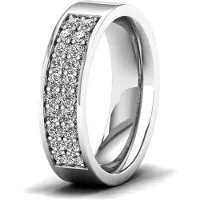 Lykken Elegance kaksirivinen valkokultainen timanttisormus 0,40 ct-175