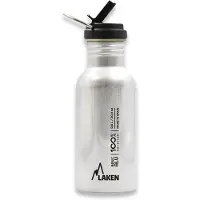 Laken Basic Flow Cap alumiininen juomapullo 0,6L, hopea 0,6L Hopea