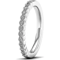 Lykken Elegance valkokultainen rivitimanttisormus markiisireunalla 0,07 ct-190