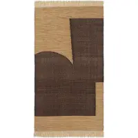 Ferm Living Forene matto Tan-Chocolate, 80x140 cm