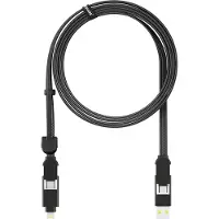 Rolling Square – inCharge XL 2 m USB cable, USB-C/USB-A/Lightning, Micro USB, black (XLM01R)