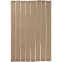 Ferm Living Calm kelim matto Dark Sand, Off-white, 140x200 cm