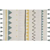 Lorena Canals Azteca Natural-Azul Vintage/Natural-Vintage Blue - Multi/patterned - 140X200CM