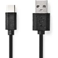 Nedis CCGB60600BK10 USB-A Uros-USB-C Uros 1.00 m USB 2.0 kaapeli