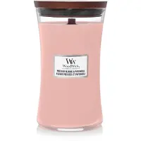 Woodwick Pressed Blooms & Patchouli tuoksukynttilä sisältää puusydämen 609.5 g