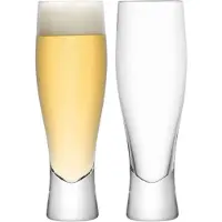 LSA International Bar Lager Olutlasi 2 Kpl:n Pakkaus 40 Cl - Olutlasit Käsinpuhallettu Lasi Kirkas - LBR58