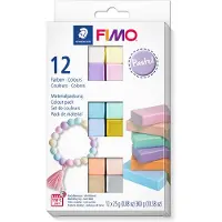 Staedtler Fimo 12x25g pastelli askartelumassa
