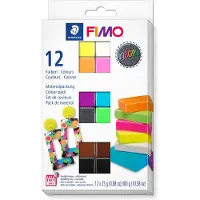 Staedtler Polymeerimuovileikki - - Fluoresoiva efekti - 12 kappaletta - 25 g jokainen