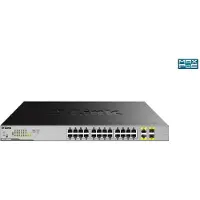 D-Link DGS-1026MP - 26-porttinen hallitsematon Gigabit PoE -kytkin, musta/harmaa