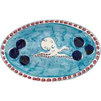 Piccola Home Amalfi Tarjoiluastia 26 Cm - Tarjoiluvadit Keramiikka Turkoosi - OV26TV-A_TUR_PU